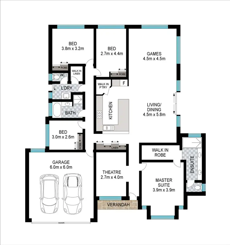 Floorplan of Homely house listing, 25 Jury Bend, Carey Park WA 6230