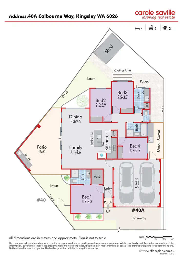Floorplan of Homely house listing, 40A Calbourne Way, Kingsley WA 6026