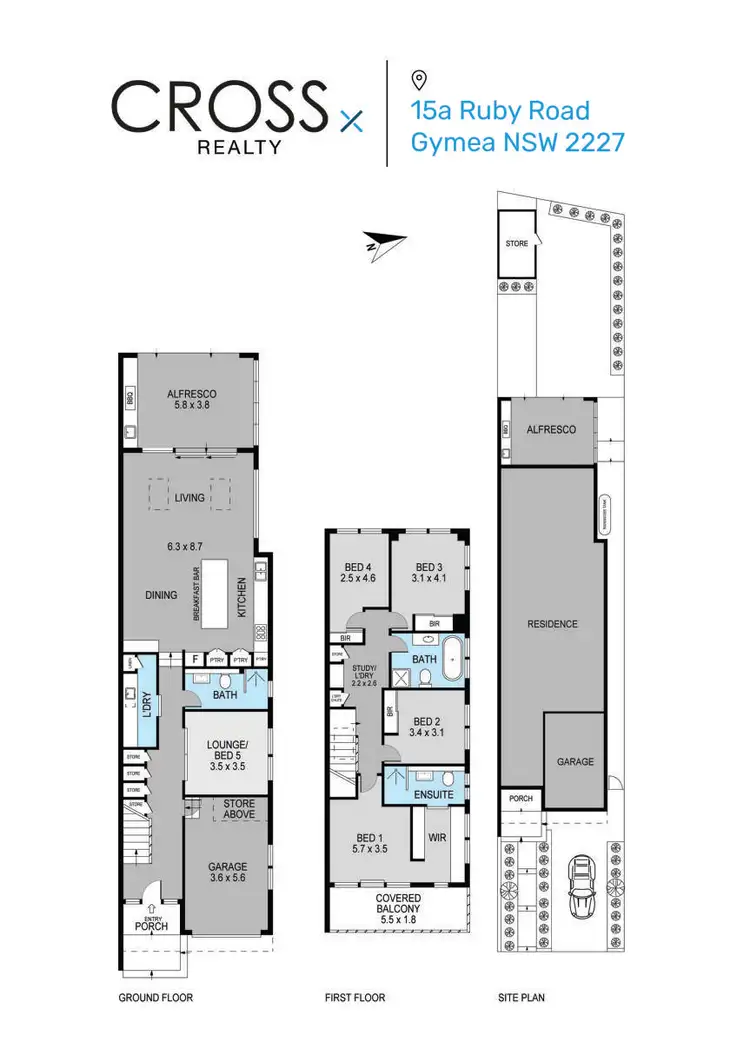 Floorplan of Homely semi-detached listing, 15a Ruby Road, Gymea NSW 2227