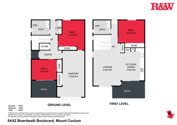 Floorplan of Homely unit listing, 54/42 Boardwalk Boulevard, Mount Coolum QLD 4573
