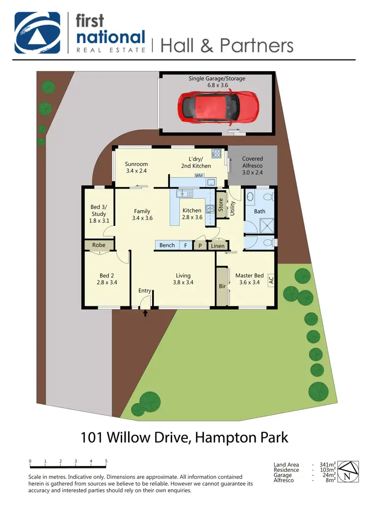 Floorplan of Homely house listing, 101 Willow Drive, Hampton Park VIC 3976