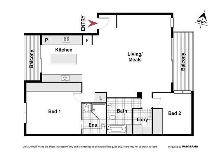 Floorplan of Homely apartment listing, 23/43 Antill Street, Queanbeyan NSW 2620