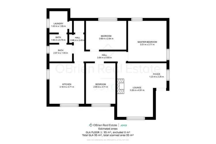 Floorplan of Homely house listing, 5 Manley Crescent, Wangaratta VIC 3677