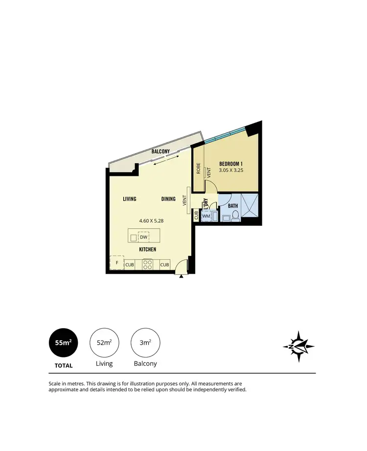 Floorplan of Homely apartment listing, 606/248 Flinders Street, Adelaide SA 5000