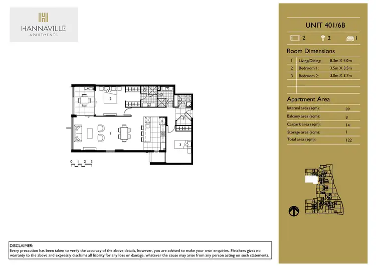 Floorplan of Homely unit listing, 401B/6 Thomas Street, Wollongong NSW 2500
