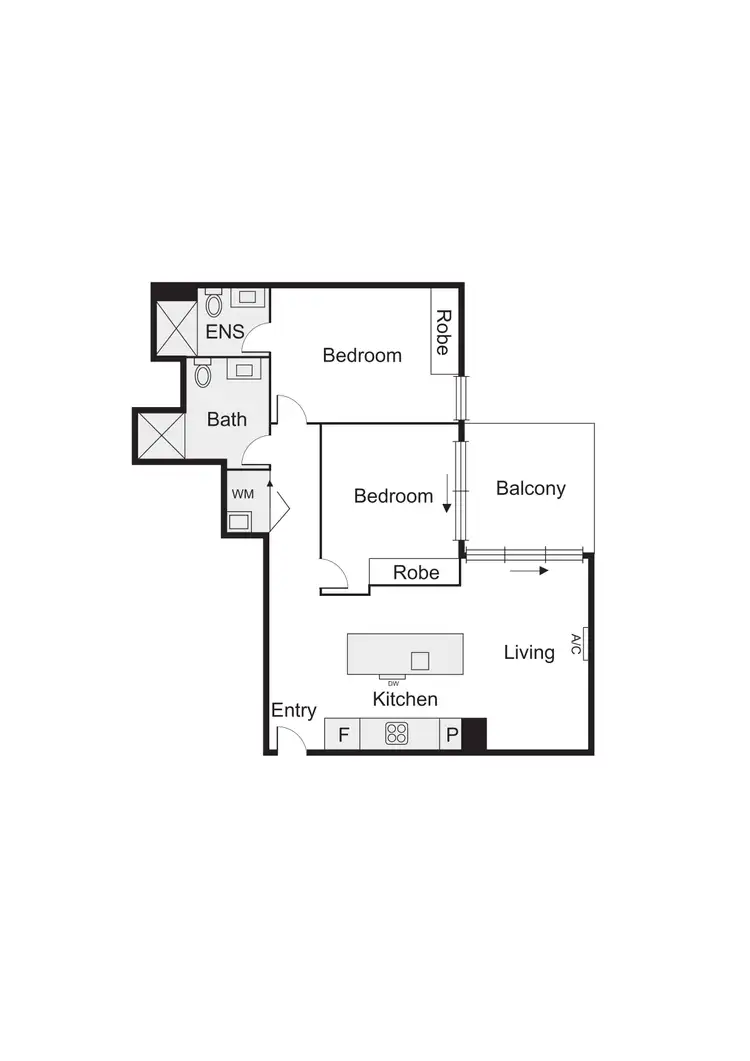 Floorplan of Homely apartment listing, 329/85 Market Street, South Melbourne VIC 3205