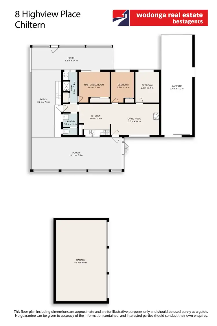 Floorplan of Homely house listing, 8 Highview Place, Chiltern VIC 3683