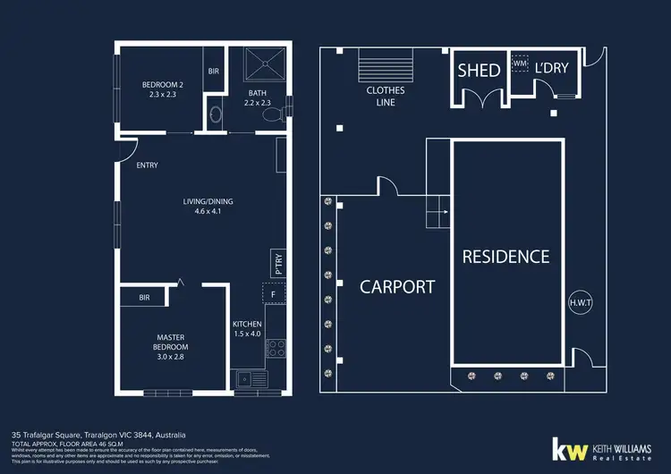 Floorplan of Homely unit listing, 35 Trafalgar Square, Traralgon VIC 3844