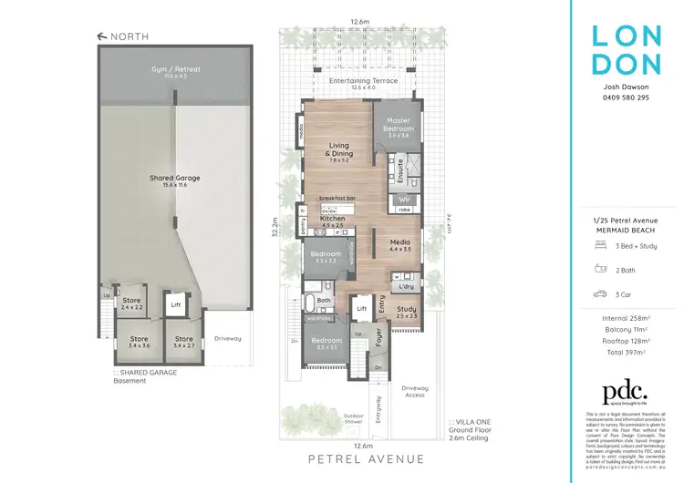 Floorplan of Homely semi-detached listing, 1/25 Petrel Avenue, Mermaid Beach QLD 4218