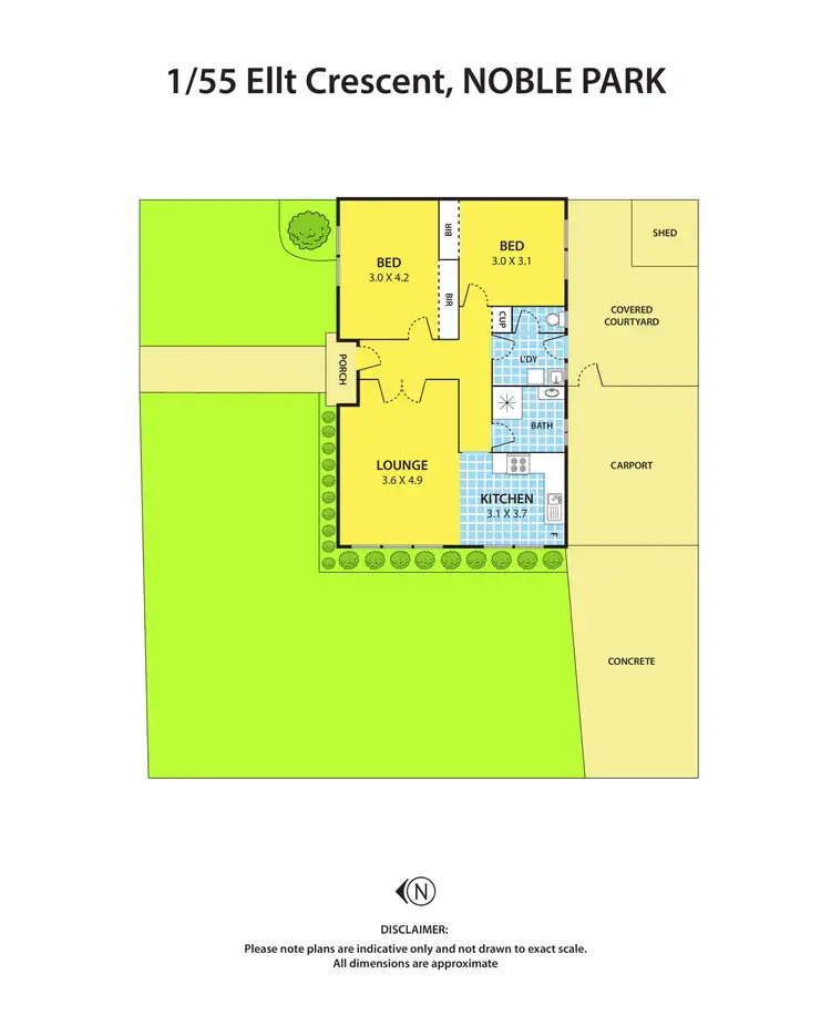 Floorplan of Homely unit listing, 1/55 Ellt Crescent, Noble Park VIC 3174