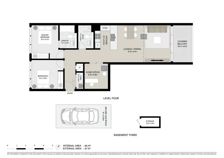 Floorplan of Homely apartment listing, C406/1 Allengrove Crescent, North Ryde NSW 2113