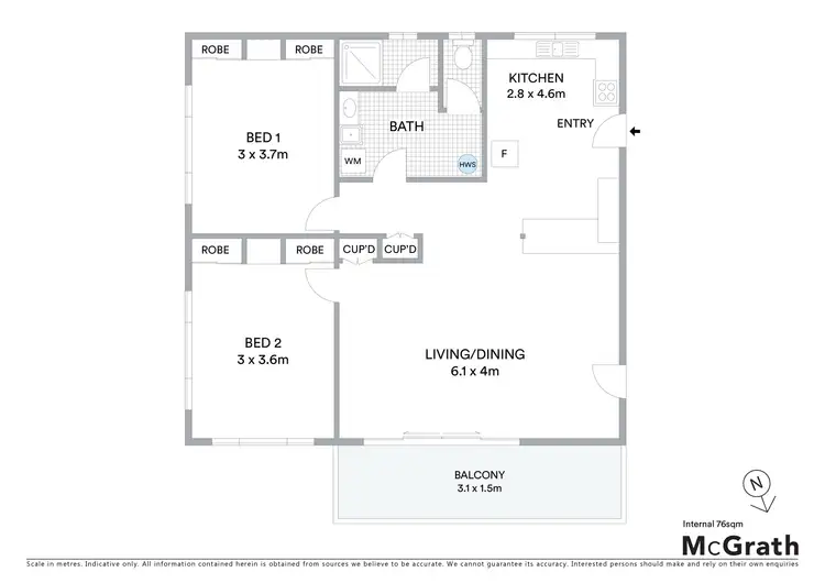 Floorplan of Homely apartment listing, 2/284 River Street, Ballina NSW 2478