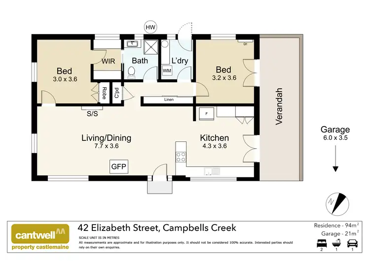 Floorplan of Homely house listing, 42 Elizabeth Street, Campbells Creek VIC 3451