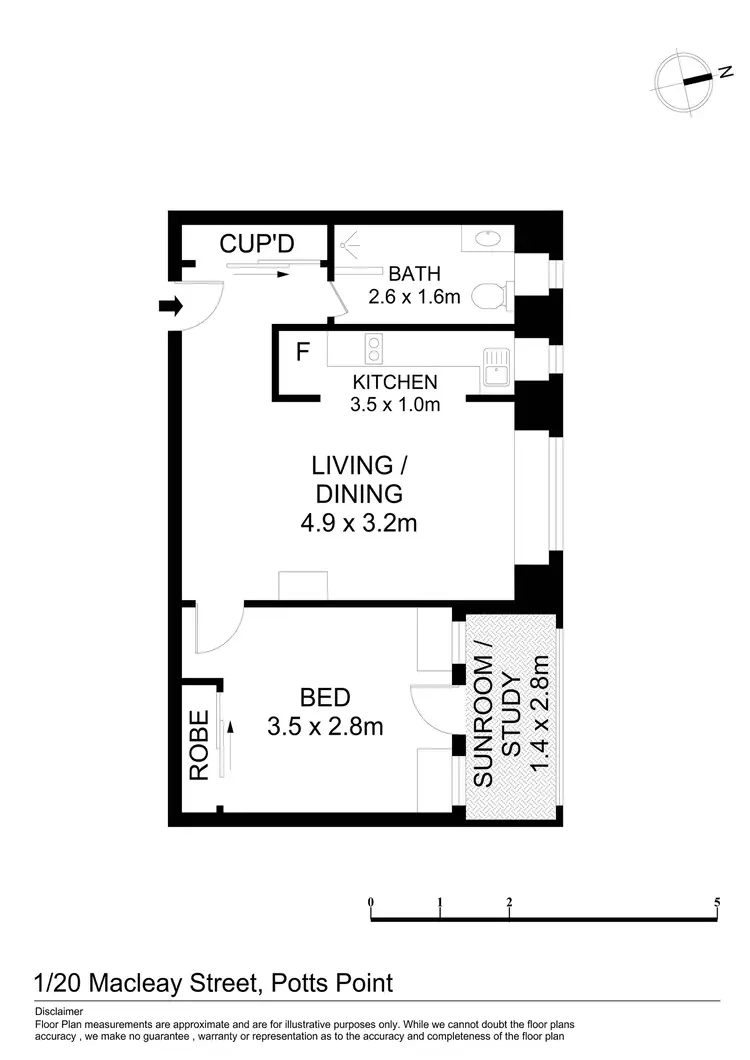Floorplan of Homely apartment listing, 1/20 Macleay Street, Potts Point NSW 2011