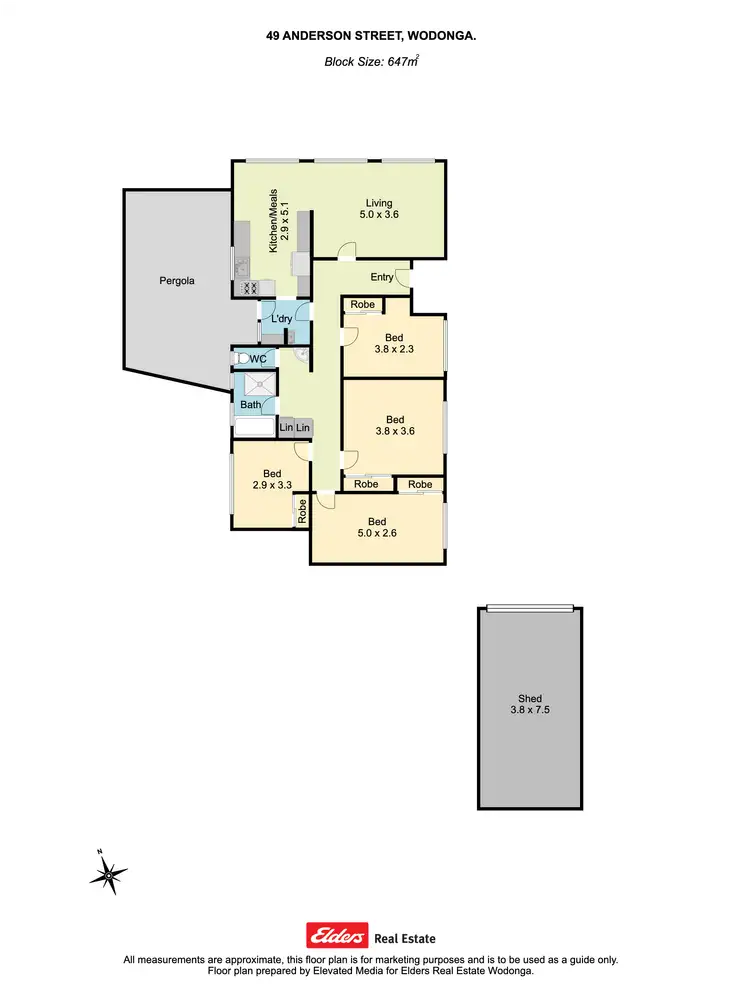 Floorplan of Homely house listing, 49 Anderson Street, Wodonga VIC 3690