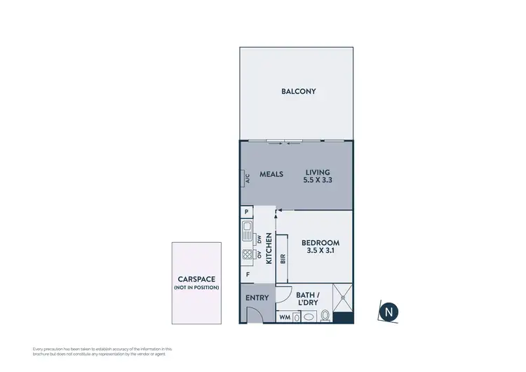 Floorplan of Homely apartment listing, 407/316 Pascoe Vale Road, Essendon VIC 3040