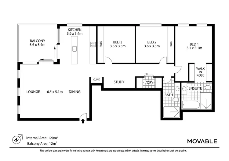 Floorplan of Homely apartment listing, 807/11 Perkins Street, Newcastle NSW 2300