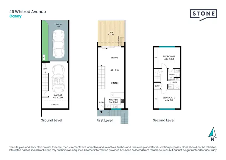 Floorplan of Homely townhouse listing, 46 Whitrod Avenue, Casey ACT 2913