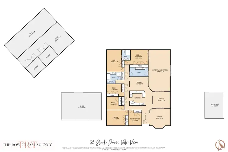 Floorplan of Homely rural property listing, 32 Stark Drive, Vale View QLD 4352