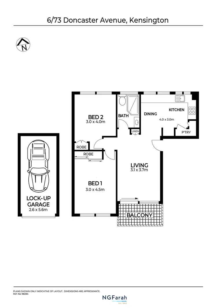 Floorplan of Homely apartment listing, 6/73 Doncaster Avenue, Kensington NSW 2033