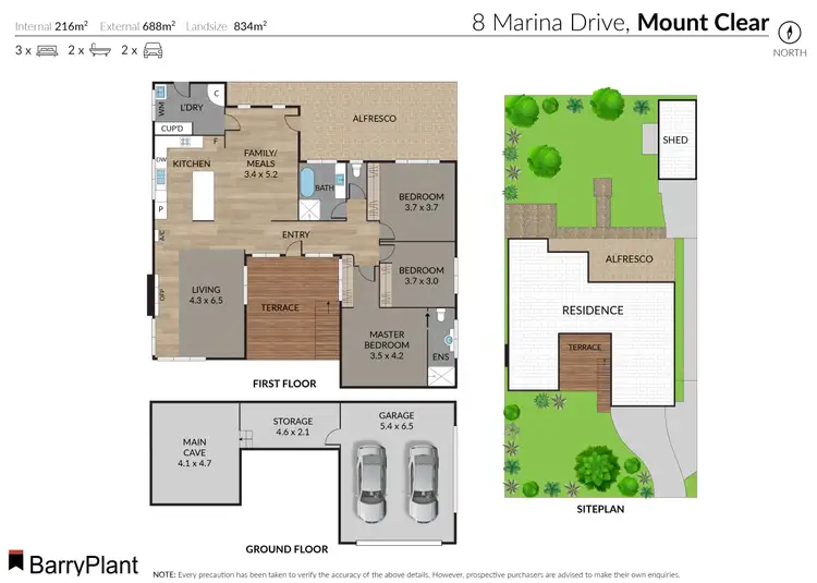 Floorplan of Homely house listing, 8 Marina Drive, Mount Clear VIC 3350