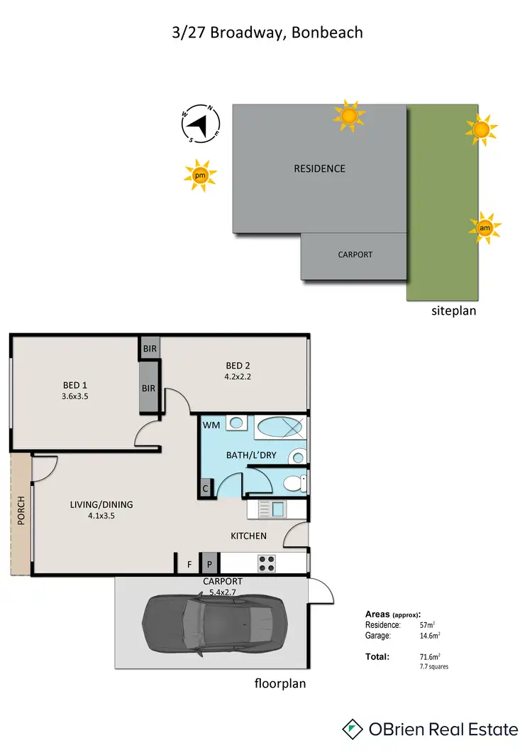 Floorplan of Homely unit listing, 3/27 Broadway, Bonbeach VIC 3196
