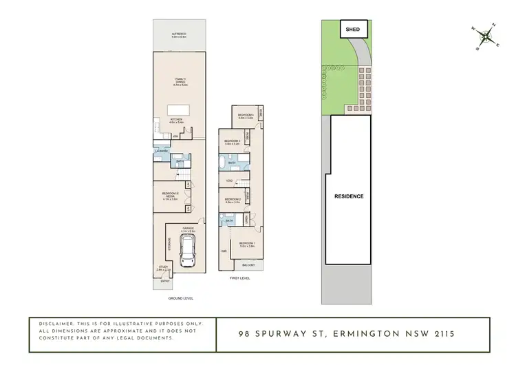 Floorplan of Homely semi-detached listing, 98A Spurway Street, Ermington NSW 2115