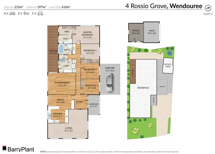 Floorplan of Homely house listing, 4 Rossio Grove, Wendouree VIC 3355