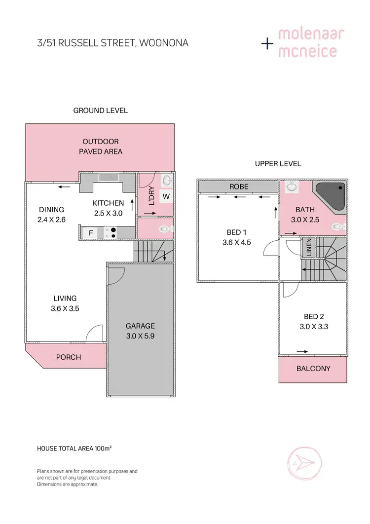 Floorplan of Homely townhouse listing, 3/51-53 Russell Street, Woonona NSW 2517