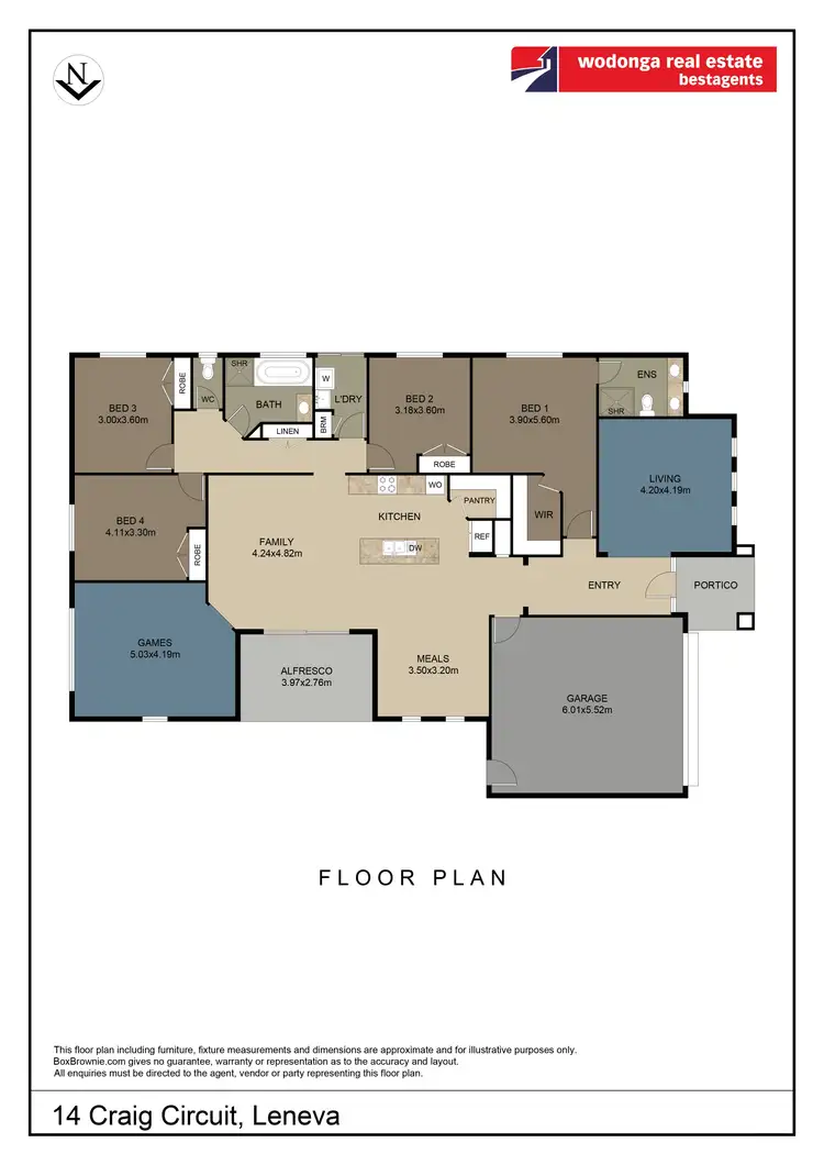 Floorplan of Homely house listing, 14 Craig Circuit, Leneva VIC 3691