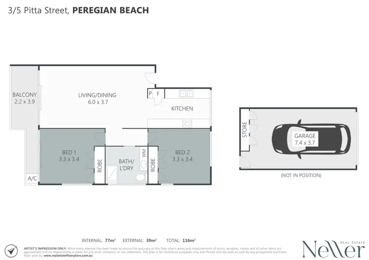Floorplan of Homely unit listing, 3/5 Pitta Street, Peregian Beach QLD 4573