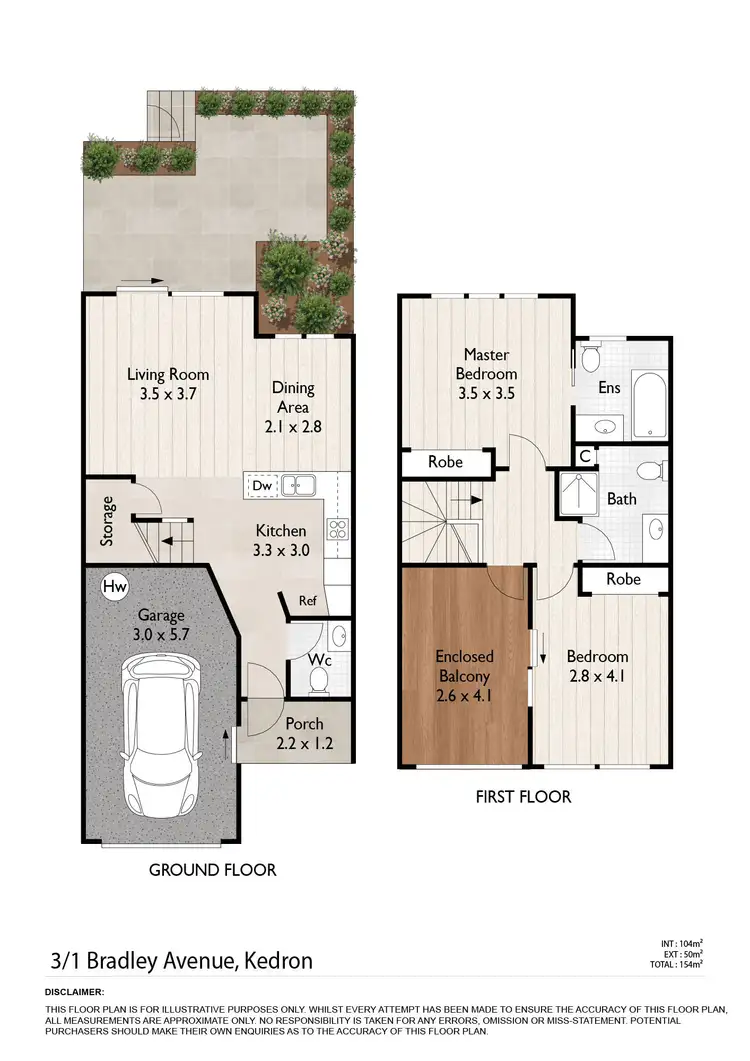 Floorplan of Homely townhouse listing, 3/1 Bradley Avenue, Kedron QLD 4031