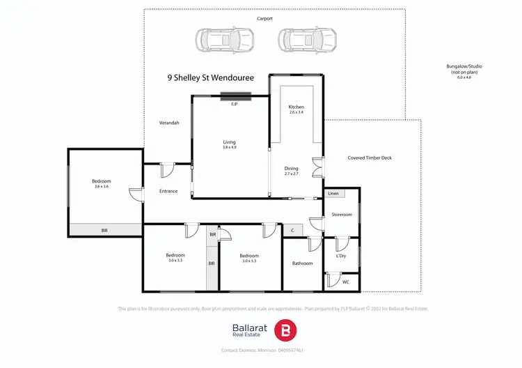Floorplan of Homely house listing, 9 Shelley Street, Wendouree VIC 3355