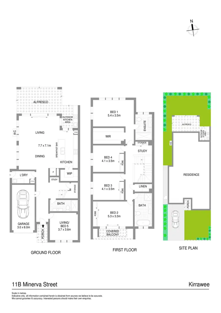 Floorplan of Homely semi-detached listing, 11B Minerva Street, Kirrawee NSW 2232