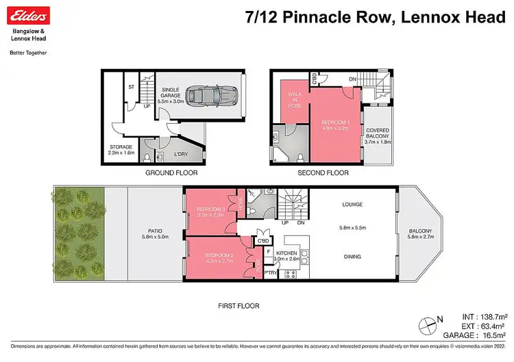Floorplan of Homely townhouse listing, 7/12 Pinnacle Row, Lennox Head NSW 2478