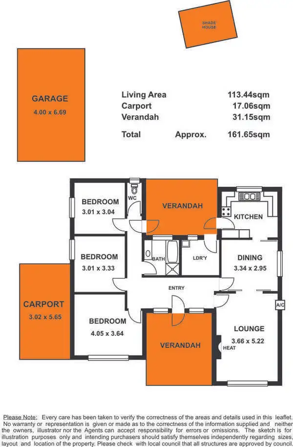 Floorplan of Homely house listing, 6 Parkwood Grove, Klemzig SA 5087