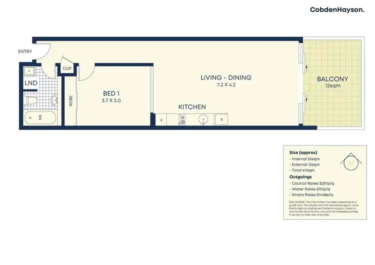 Floorplan of Homely apartment listing, 307/20 Young Street, Neutral Bay NSW 2089