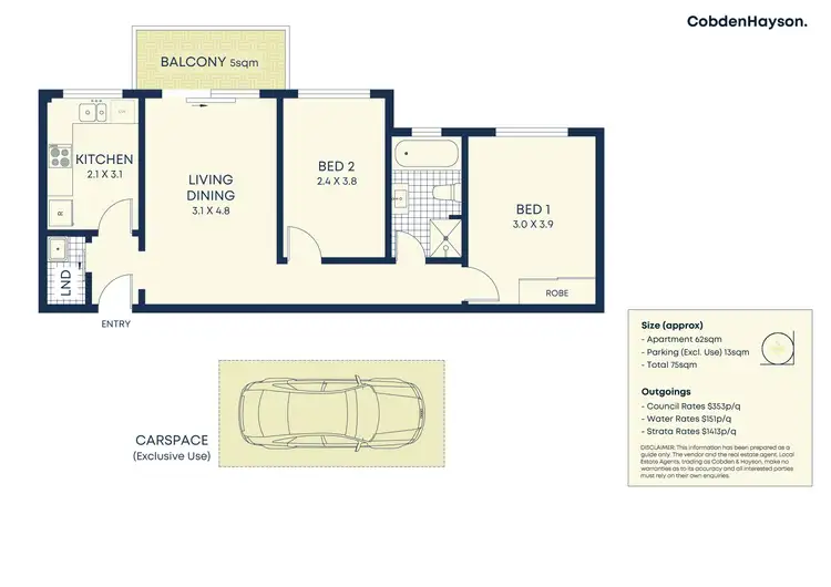 Floorplan of Homely apartment listing, 20/7-9 Little Street, Lane Cove NSW 2066