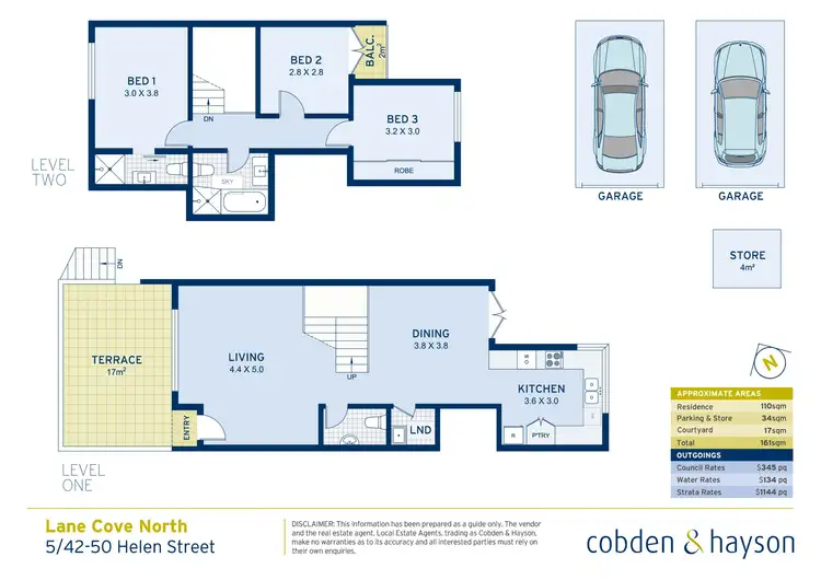 Floorplan of Homely townhouse listing, 5/42-50 Helen Street, Lane Cove NSW 2066