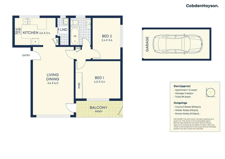 Floorplan of Homely apartment listing, 8/37 St Georges Crescent, Drummoyne NSW 2047