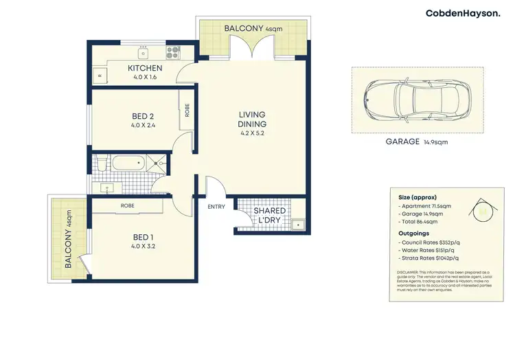 Floorplan of Homely apartment listing, X6/38 Cope Street, Lane Cove NSW 2066