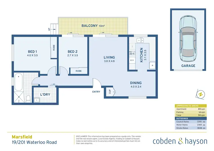 Floorplan of Homely apartment listing, 19/201 Waterloo Road, Marsfield NSW 2122