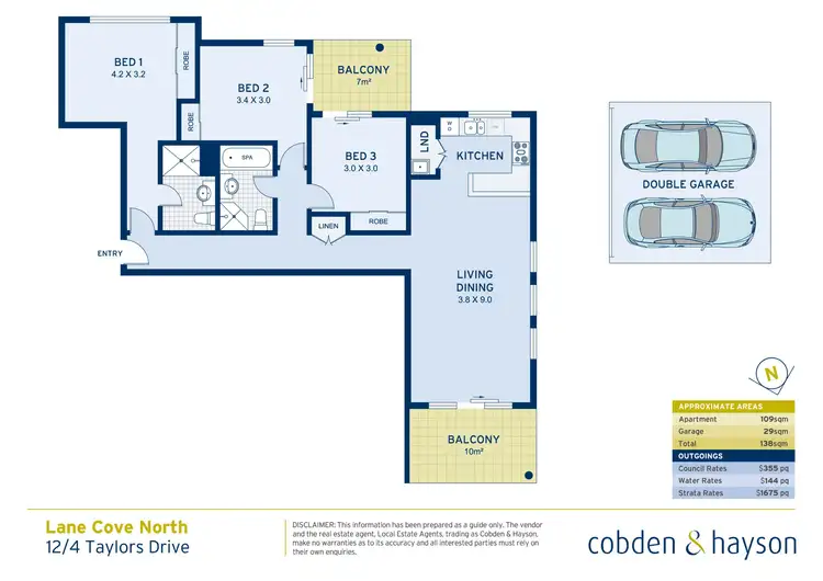 Floorplan of Homely apartment listing, 12/4 Taylors Drive, Lane Cove NSW 2066