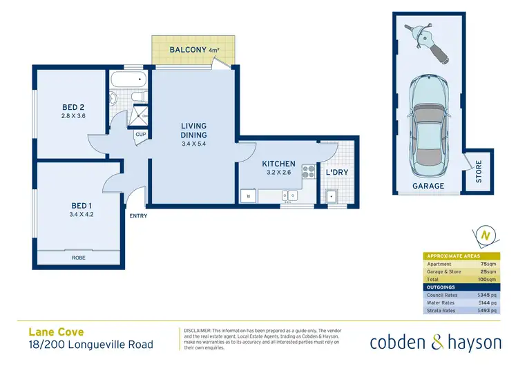Floorplan of Homely apartment listing, 18/200 Longueville Road, Lane Cove NSW 2066