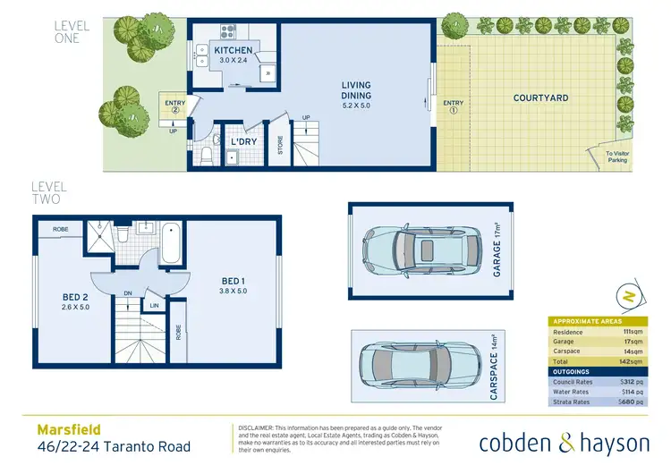 Floorplan of Homely townhouse listing, 46/22-24 Taranto Road, Marsfield NSW 2122