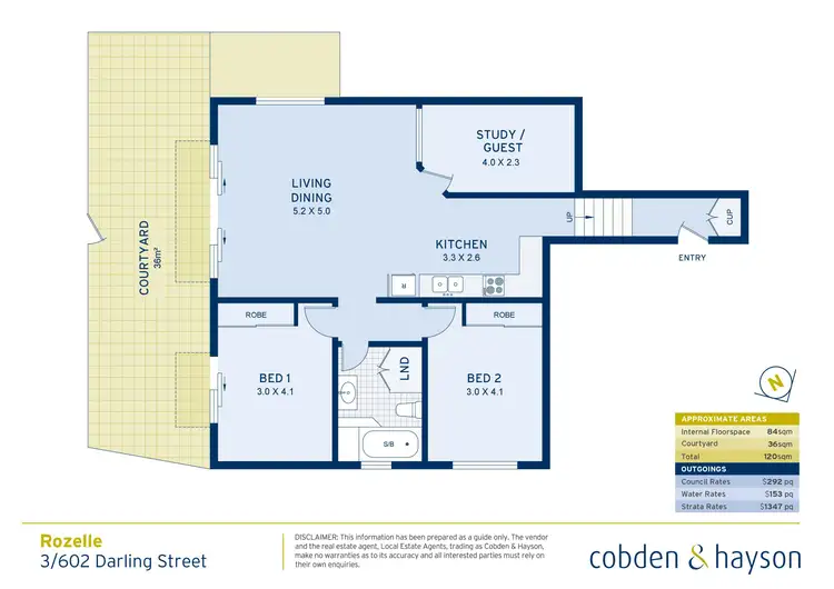 Floorplan of Homely unit listing, 3/602-604 Darling Street, Rozelle NSW 2039
