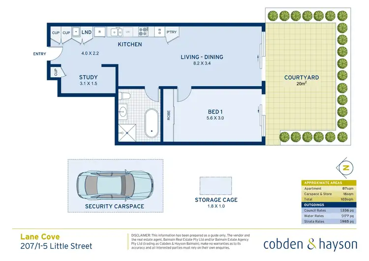 Floorplan of Homely apartment listing, 207/1-5 Little Street, Lane Cove NSW 2066