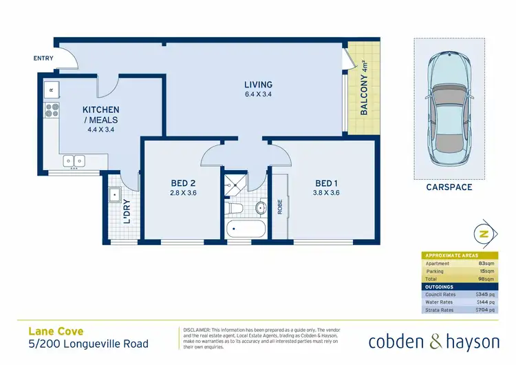 Floorplan of Homely apartment listing, 5/200 Longueville Road, Lane Cove NSW 2066