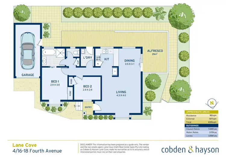 Floorplan of Homely villa listing, 4/16-18 Fourth Avenue, Lane Cove NSW 2066