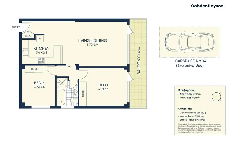 Floorplan of Homely apartment listing, 14/1B Innes Road, Greenwich NSW 2065